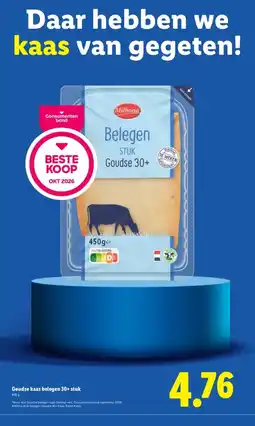Lidl Goudse kaas belegen 30+ stuk aanbieding