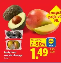 Lidl Ready to eat avocado of mango aanbieding