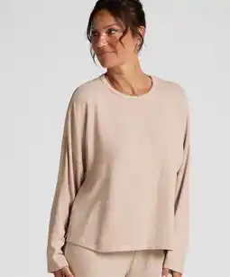 Hunkemoller Hunkemöller Pyjama top Jersey Beige aanbieding