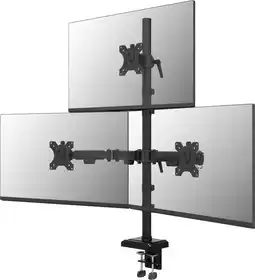 Coolblue Neomounts NERO DS60-600BL2-1 Monitorarm Zwart aanbieding
