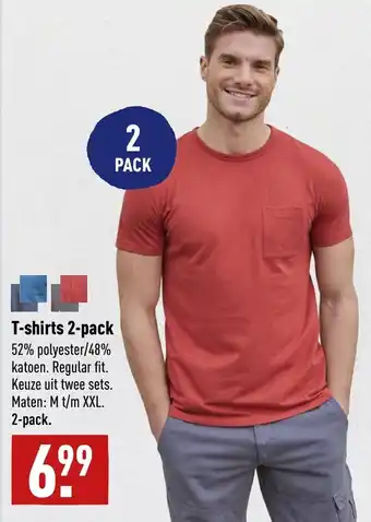 ALDI T-shirts 2-pack aanbieding