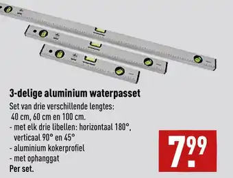 ALDI 3-delige aluminium waterpasset aanbieding