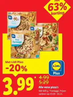 Lidl Alle verse pizza's aanbieding