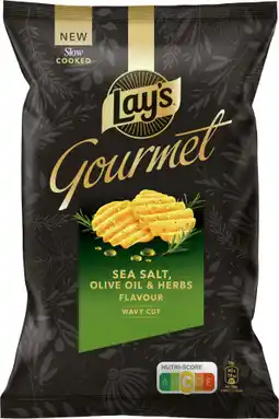 Dekamarkt Lay's Chips gourmet sea salt olive oil&herbs aanbieding