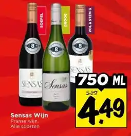 Vomar Voordeelmarkt Sensas Wijn aanbieding