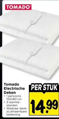 Vomar Voordeelmarkt Tomado Electrische Deken aanbieding