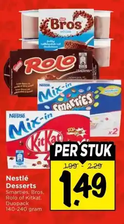 Vomar Voordeelmarkt Nestlé Desserts aanbieding