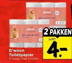 Vomar Voordeelmarkt G'woon Toiletpapier aanbieding