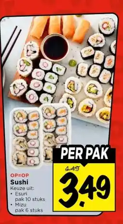 Vomar Voordeelmarkt Sushi aanbieding