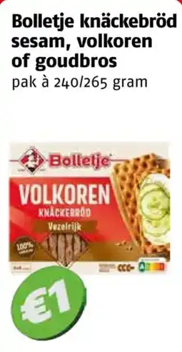 Poiesz Bolletje knäckebröd aanbieding