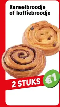 Poiesz Kaneelbroodje of koffiebroodje aanbieding