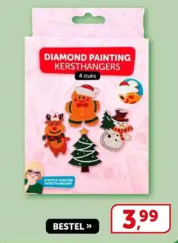 Boekenvoordeel diamond painting kersthangers aanbieding