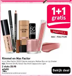 Etos Rimmel en Max Factor aanbieding