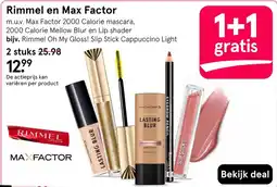 Etos Rimmel en Max Factor aanbieding