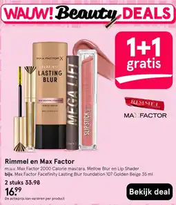 Etos Rimmel en Max Factor aanbieding