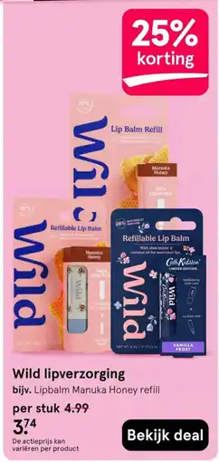 Etos Wild lipverzorging aanbieding