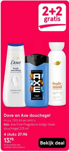 Etos Dove en Axe douchegel aanbieding