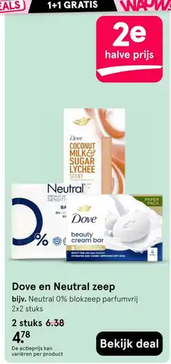Etos Dove en Neutral zeep aanbieding
