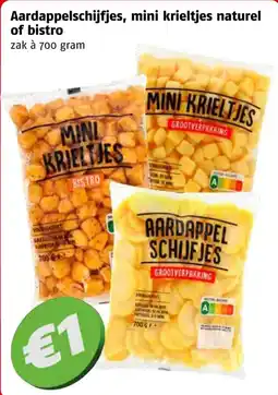 Poiesz Aardappelschijfjes, mini krieltjes naturel of bistro aanbieding
