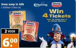Poiesz Unox soep in blik aanbieding