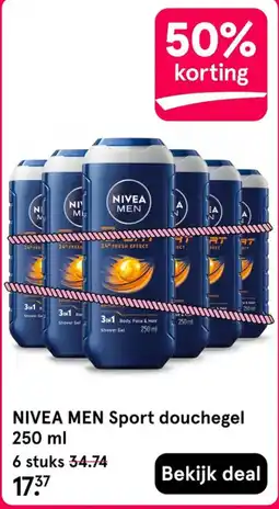 Etos NIVEA MEN Sport douchegel aanbieding