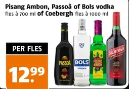 Poiesz Pisang Ambon, Passoã of Bols vodka of Coebergh aanbieding