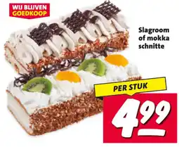 Nettorama Slagroom of mokka schnitte aanbieding