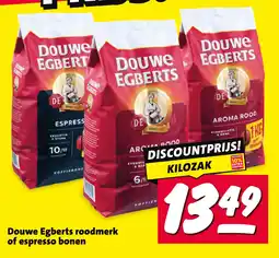 Nettorama Douwe Egberts roodmerk of espresso bonen aanbieding
