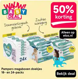 Etos Pampers megaboxen doekjes aanbieding
