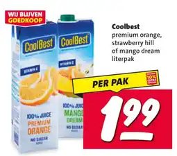Nettorama Coolbest premium orange, strawberry hill of mango dream aanbieding