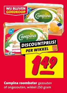 Nettorama Campina roomboter aanbieding