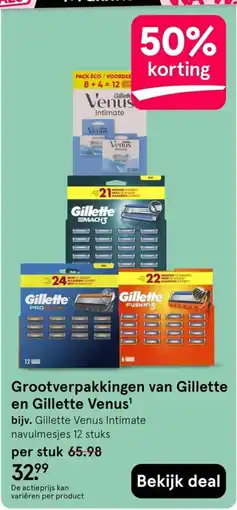 Etos Gillette en Gillette Venus aanbieding