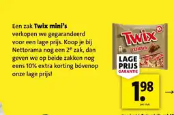 Nettorama Twix mini's aanbieding