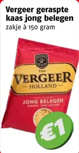 Poiesz Vergeer geraspte kaas jong belegen aanbieding