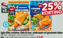 Dekamarkt Iglo fish cuisine, fish & fun, viskraam of groente idee aanbieding