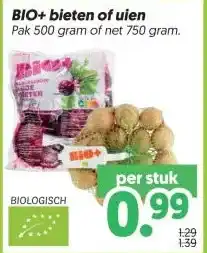 Dekamarkt BIO+ bieten of uien aanbieding