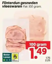 Dekamarkt Flinterdun gesneden vleeswaren aanbieding