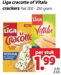Dekamarkt Liga cracotte of Vitalu crackers aanbieding