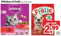 Dekamarkt Whiskas of Frolic aanbieding