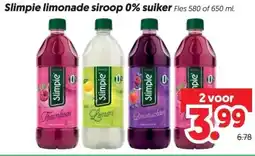 Dekamarkt Slimpie limonade siroop 0% suiker aanbieding