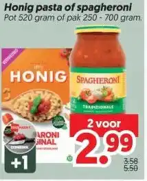Dekamarkt Honig pasta of spagheroni aanbieding
