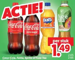 Dekamarkt Coca-Cola, Fanta, Sprite of Fuze Tea aanbieding