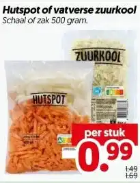Dekamarkt Hutspot of vatverse zuurkool aanbieding