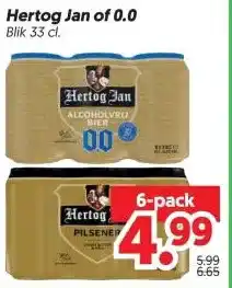 Dekamarkt Hertog Jan of 0.0 aanbieding
