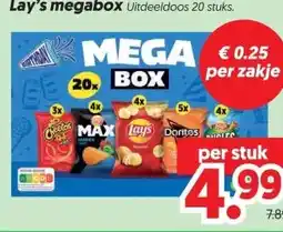 Dekamarkt Lay's megabox aanbieding