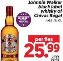 Dekamarkt Johnnie Walker black label whisky of Chivas Regal aanbieding