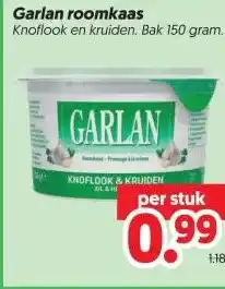 Dekamarkt Garlan roomkaas aanbieding