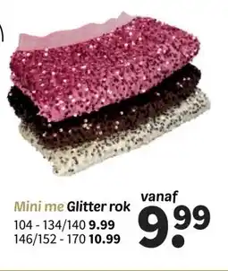 Wibra Mini me Glitter rok aanbieding