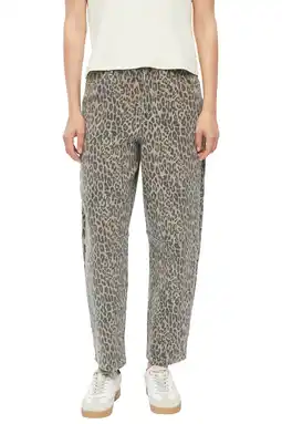 Wehkamp s.Oliver barrel jeans met panterprint - bruin aanbieding