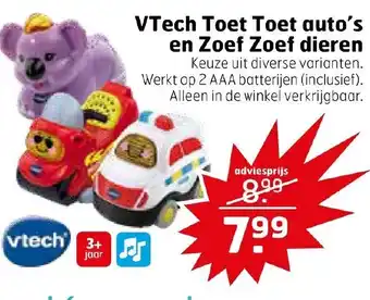 Trekpleister Vtech toet toet auto's en zoef zoef dieren aanbieding